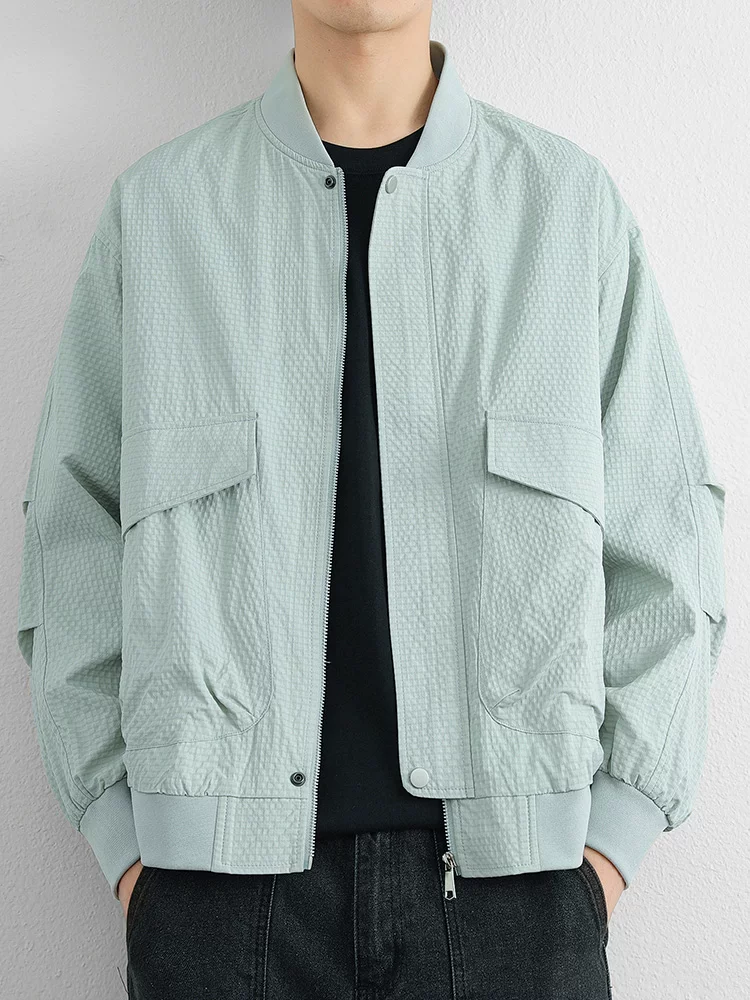 Áo khoác công sở cổ bóng chày Jeanswest dành cho nam, mùa xuân, cảm giác cao cấp, màu trơn, dáng rộng, áo khoác đa năng.