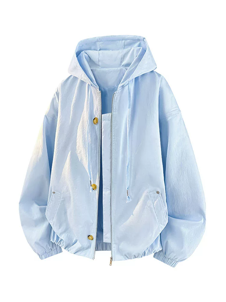 Áo khoác có mũ trùm đầu phong cách Mỹ của Jeanswest dành cho nam, mùa xuân thu, thương hiệu thời thượng cao cấp, dáng rộng, áo khoác công sở đa năng.