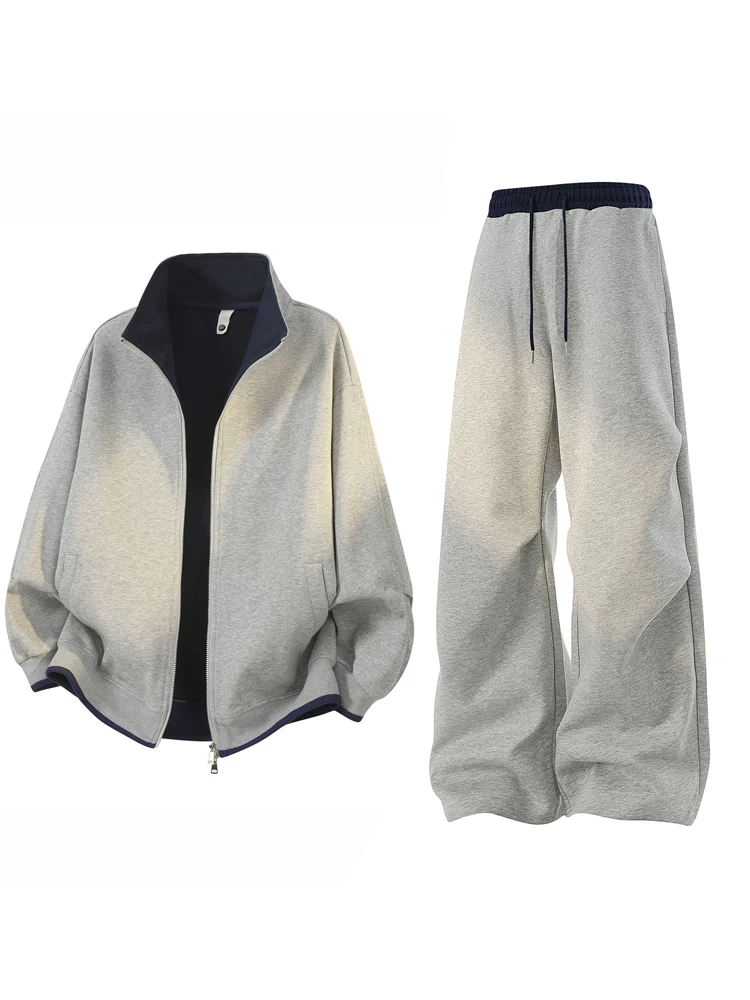 Bộ vest nam Jeanswest kiểu Mỹ, chất liệu dày dặn, cổ đứng, phong cách thường ngày, mẫu mới xuân thu 2026, thương hiệu cao cấp thời thượng, bộ hai món.