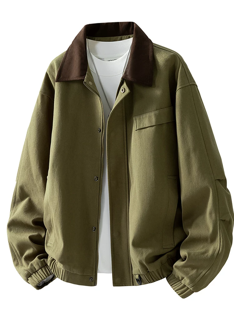 Áo khoác cổ điển cao cấp của Jeanswest dành cho nam, trang phục công sở dáng rộng mùa xuân thu, áo khoác đa năng phong cách Mỹ.