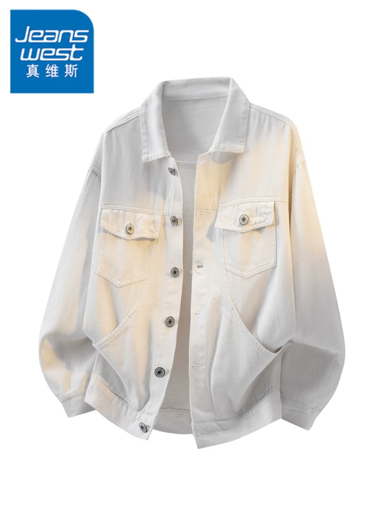 Áo khoác denim dáng rộng cổ điển Jeanswest dành cho nam, Xuân Thu 2026, thương hiệu thời thượng cao cấp, kiểu dáng mới.