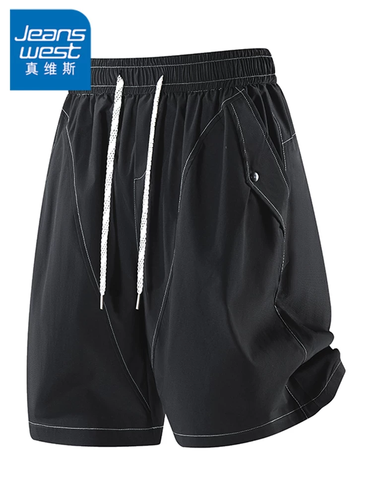 Quần short nam Jeanswest mỏng mát chất liệu lụa băng năm phần, quần short thể thao cao cấp mùa hè thân thiện với da, thoáng khí.
