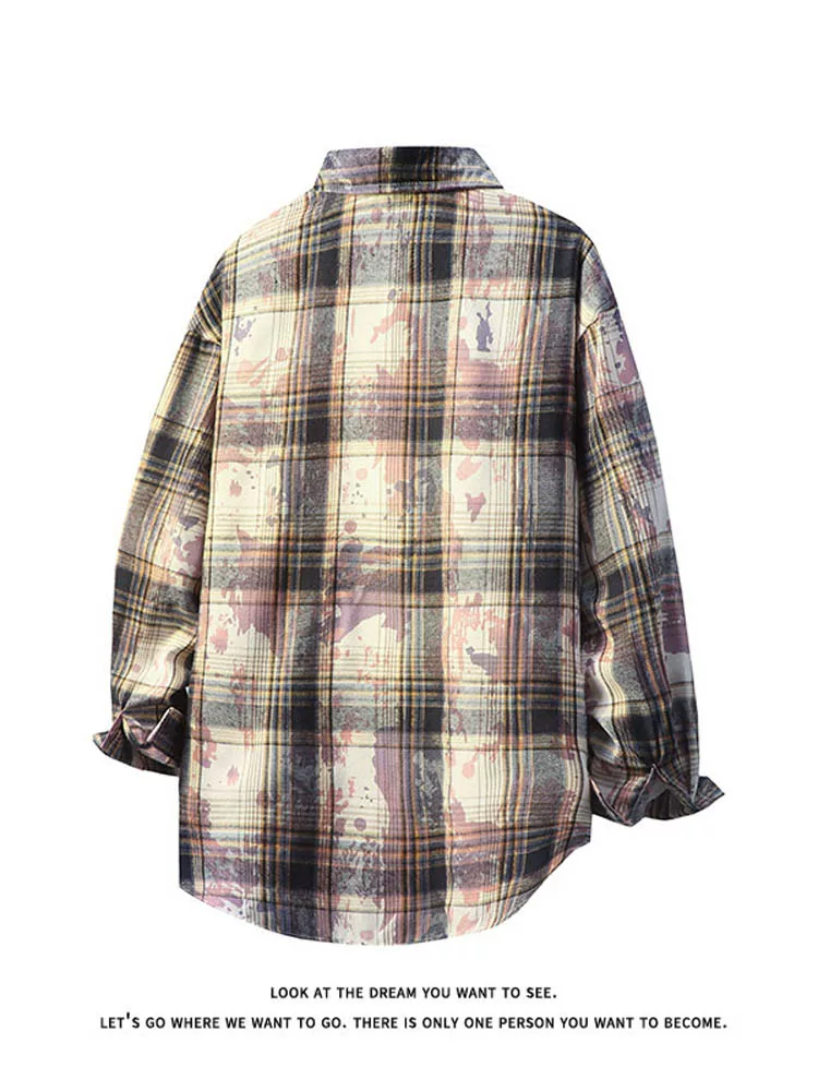 Áo sơ mi kẻ sọc cổ điển kiểu Mỹ của Jeanswest dành cho nam, mùa xuân và mùa thu, thương hiệu thời trang cao cấp, áo khoác dáng rộng thoải mái.