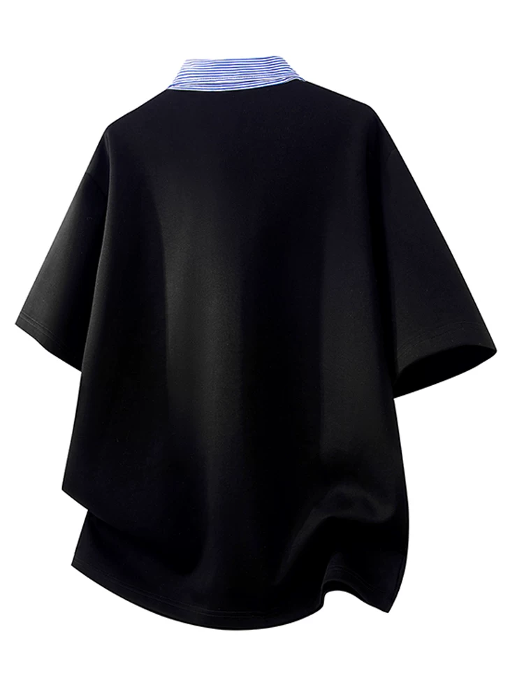 Áo thun nam Jeanswest kiểu Mỹ, phối sọc, chất liệu cao cấp, thoáng khí, thân thiện với làn da, kiểu dáng rộng rãi mùa hè, áo POLO.