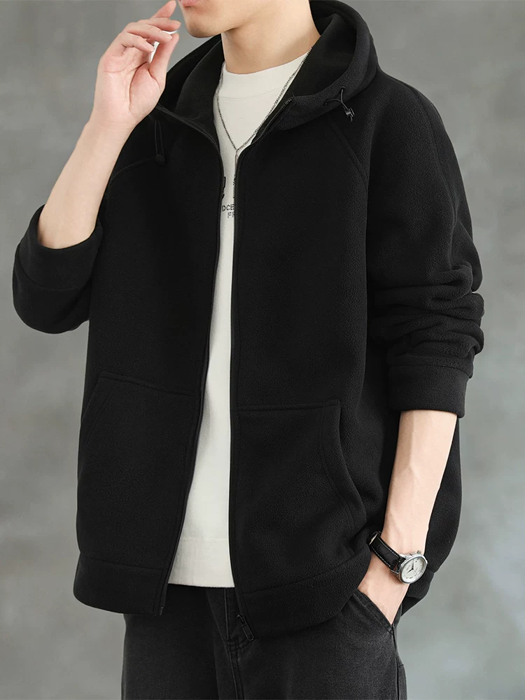 Áo len cardigan lông cừu Jeanswest dành cho nam, mùa thu đông, áo khoác ấm mới, áo khoác có mũ trùm đầu thương hiệu thời trang.