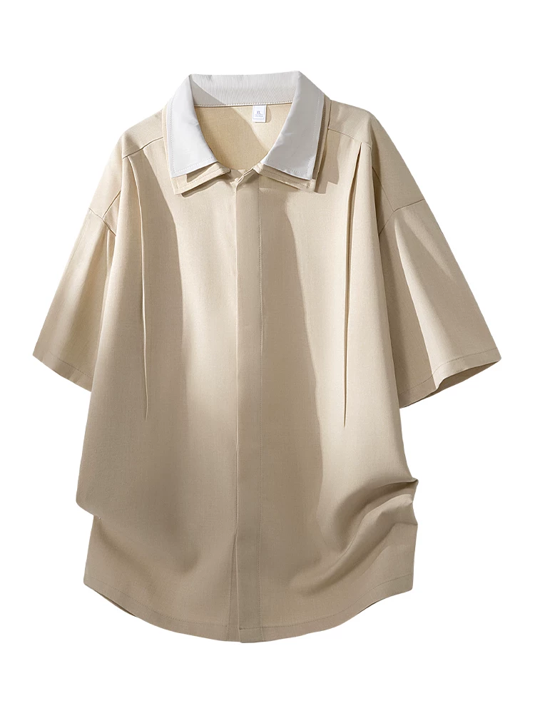 Áo thun cổ bẻ tay dài năm phần tư phong cách cao cấp của Jeanswest dành cho nam, áo thun thương hiệu thời trang thông thường rộng rãi thoáng khí mùa xuân hè.