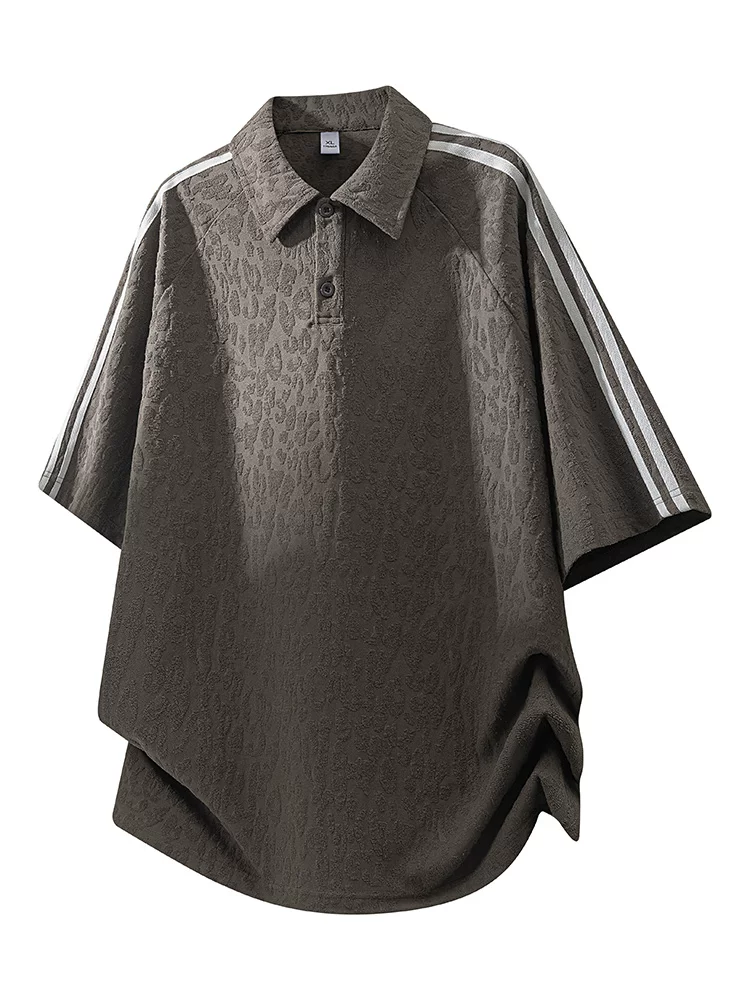 Áo thun polo kẻ sọc phong cách Mỹ của Jeanswest dành cho nam, áo thun ngắn tay thoáng khí, rộng rãi, hợp thời trang mùa hè.
