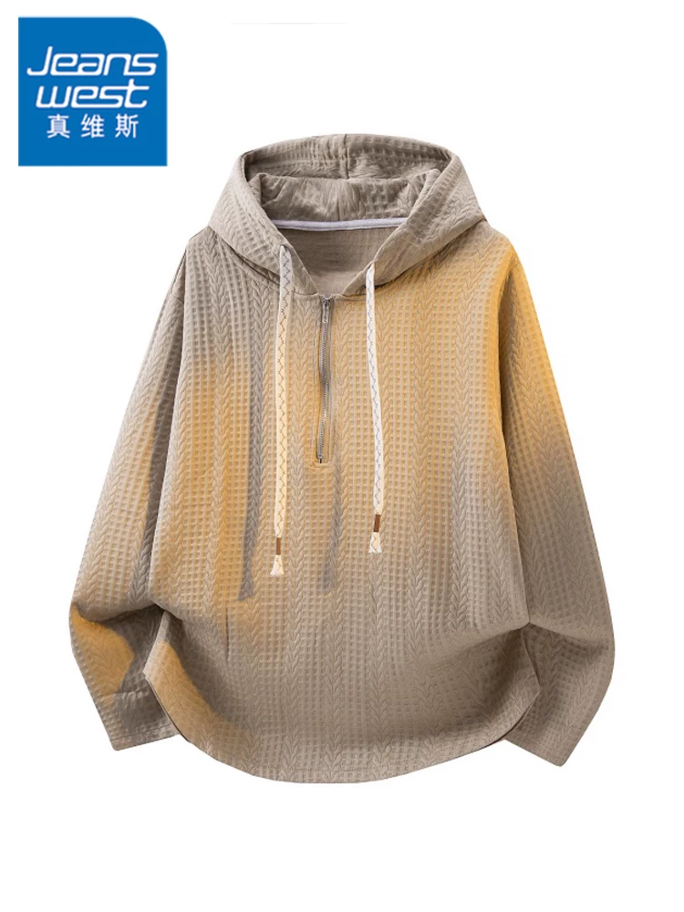 Áo hoodie nam Jeanswest kiểu dáng casual, nửa khóa kéo, mùa xuân thu 2026, kiểu mới, form rộng, chất liệu cao cấp.