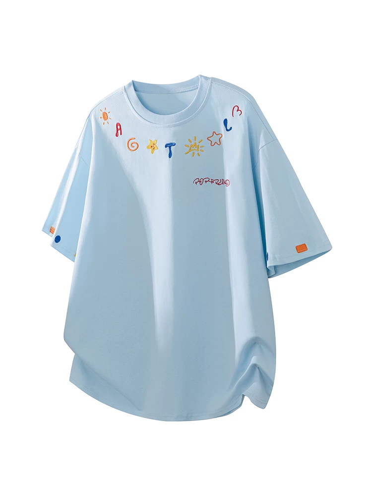 Áo thun cổ tròn 100% cotton kiểu Mỹ của Jeanswest dành cho nam, mùa xuân hè, thương hiệu thời trang cao cấp, thoáng mát, tay ngắn rộng rãi.