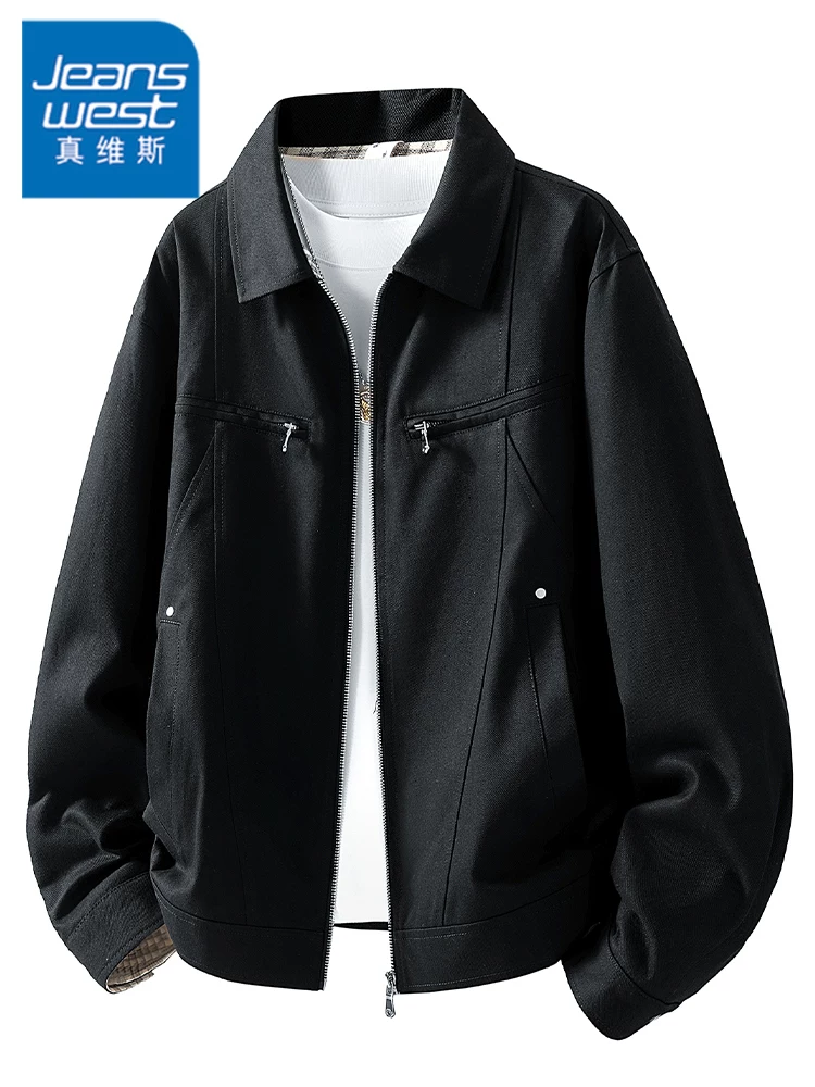 Áo khoác công sở có cổ điển kiểu Mỹ của Jeanswest dành cho nam, mùa xuân và mùa thu, thương hiệu thời thượng cao cấp, áo khoác ngoài rộng rãi, thoải mái.