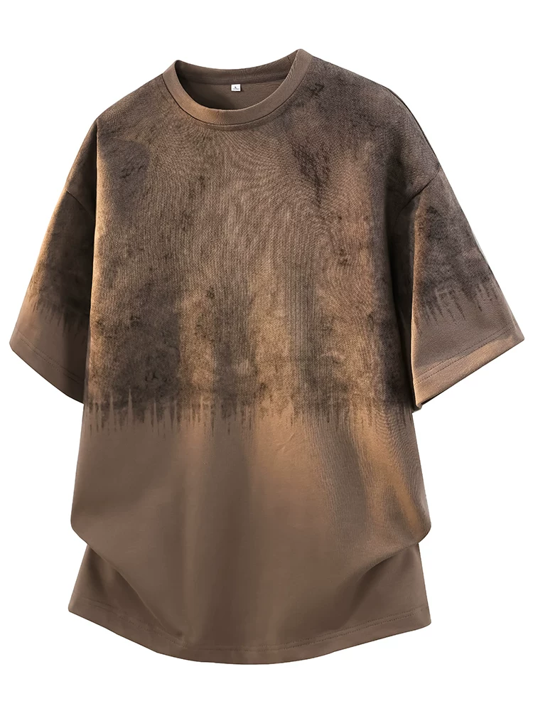 Áo thun cổ tròn dáng rộng cao cấp phong cách Mỹ của Jeanswest dành cho nam, áo thun ngắn tay thời trang mùa hè, thoáng khí, thân thiện với làn da.