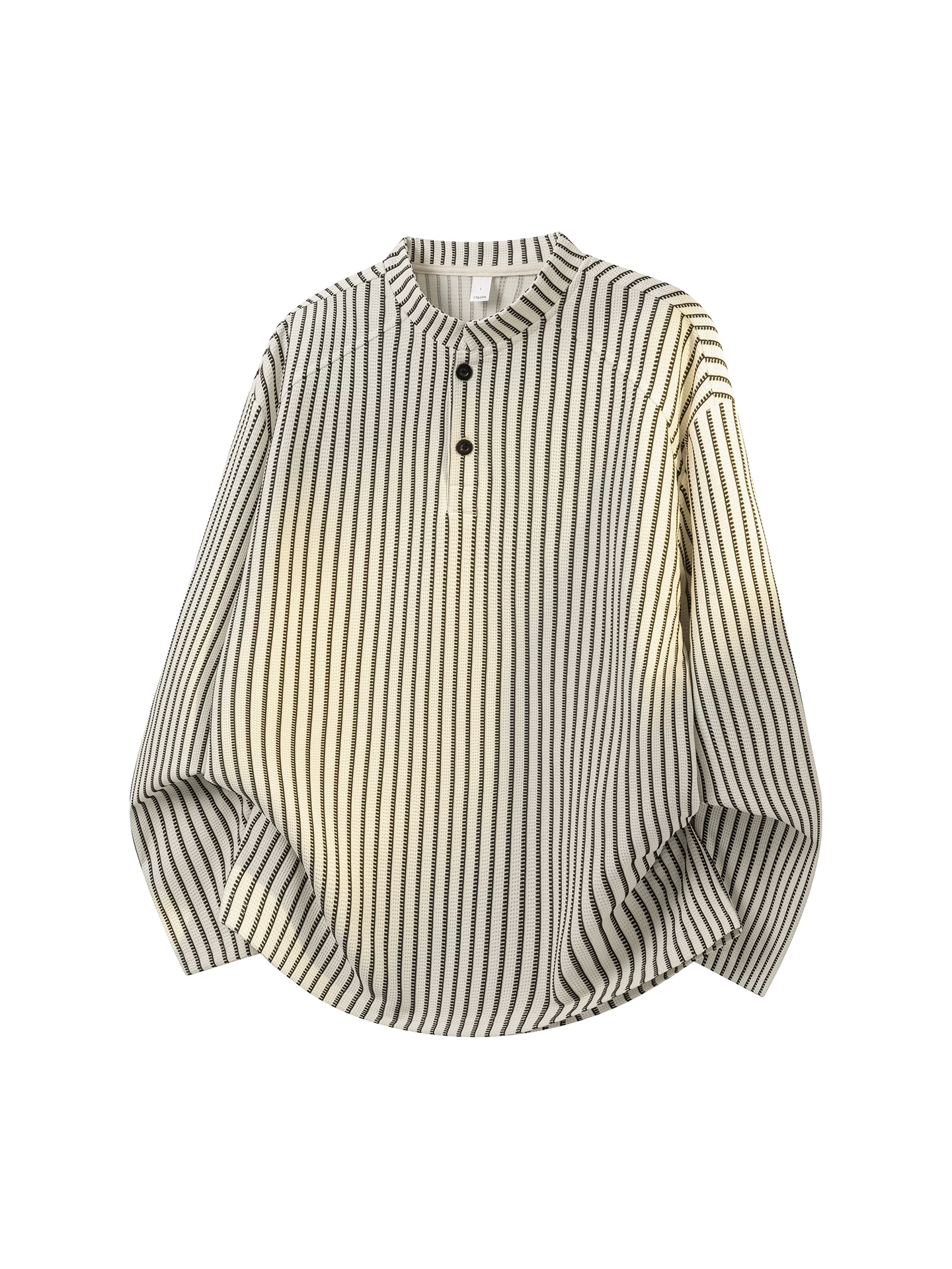 Áo nỉ sọc cổ Henry phong cách mới của Jeanswest dành cho nam, thương hiệu thời trang Mỹ mùa xuân thu, áo dài tay dáng rộng cao cấp.