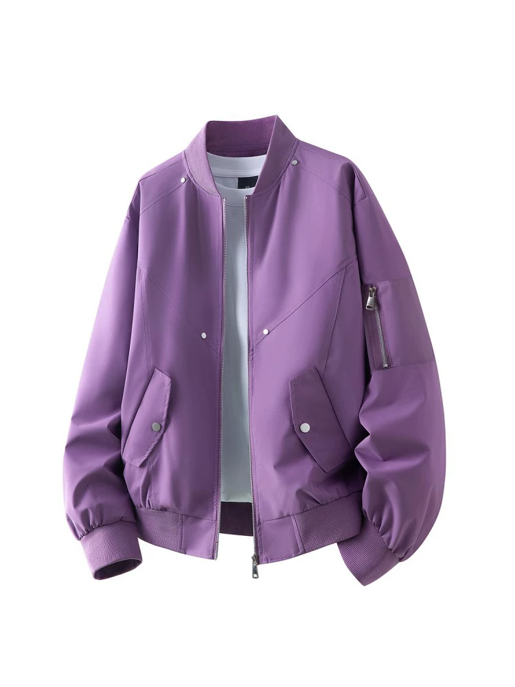 Áo khoác thường ngày cổ bóng chày kiểu Mỹ của Jeanswest dành cho nam, mùa xuân và mùa thu, thương hiệu thời thượng cao cấp, áo khoác ngoài rộng rãi, cá tính và sành điệu.