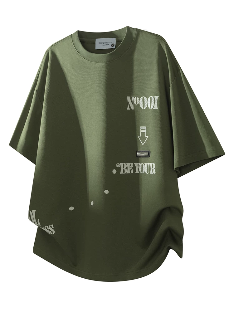 Áo thun nam cổ tròn in chữ phong cách Mỹ của Jeanswest, thương hiệu thời trang cao cấp mùa hè, thoáng khí, thân thiện với làn da, tay ngắn thông thường.
