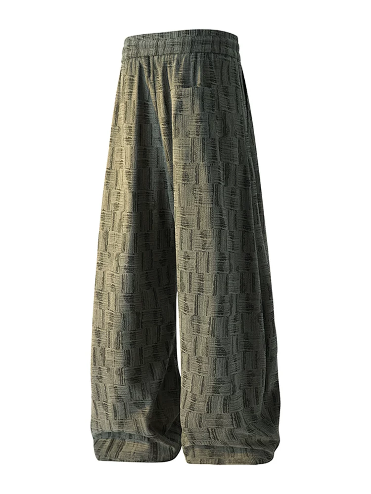 Quần âu kẻ caro nhỏ Jeanswest dành cho nam, kiểu dáng mới thu đông, lót lông cừu, dáng rộng, ấm áp, quần dài đa năng.