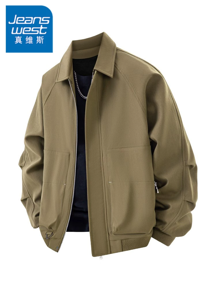 Áo khoác công sở chống thấm nước Jeanswest dành cho nam, áo khoác thời trang mùa xuân rộng rãi, thoải mái, đa năng, phong cách.