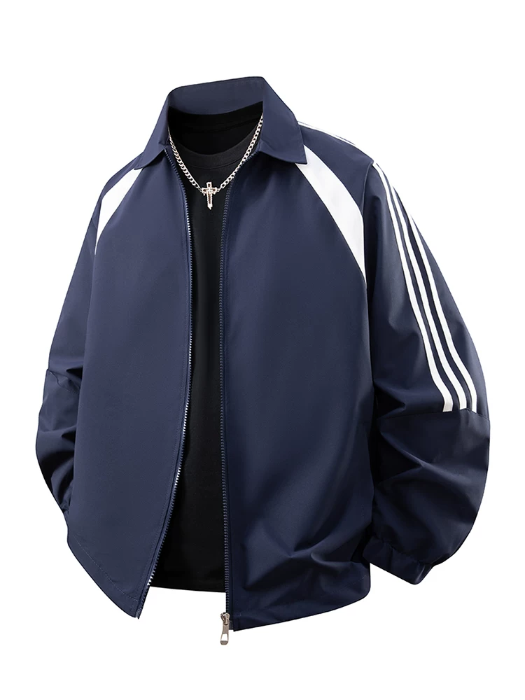 Áo khoác kẻ sọc cao cấp Jeanswest 2026 dành cho nam, kiểu dáng Mỹ, chất liệu thoải mái, mặc xuân thu.