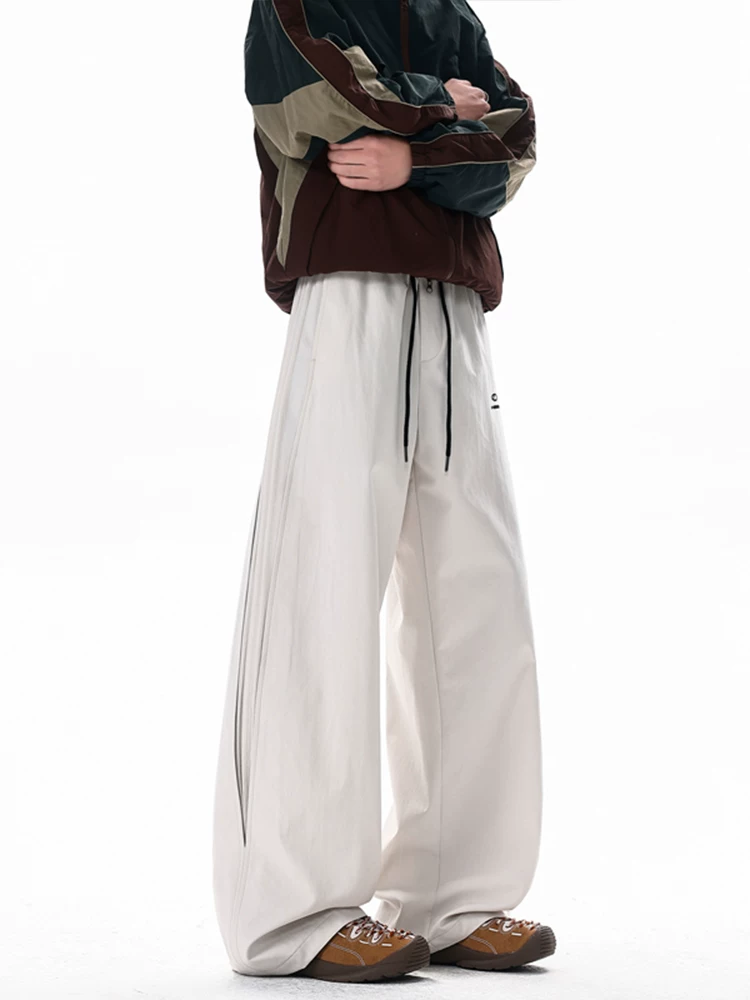 Quần ống rộng có dây rút cao cấp của Jeanswest dành cho nam, quần dài dáng rộng thể thao thường ngày mùa xuân thu.