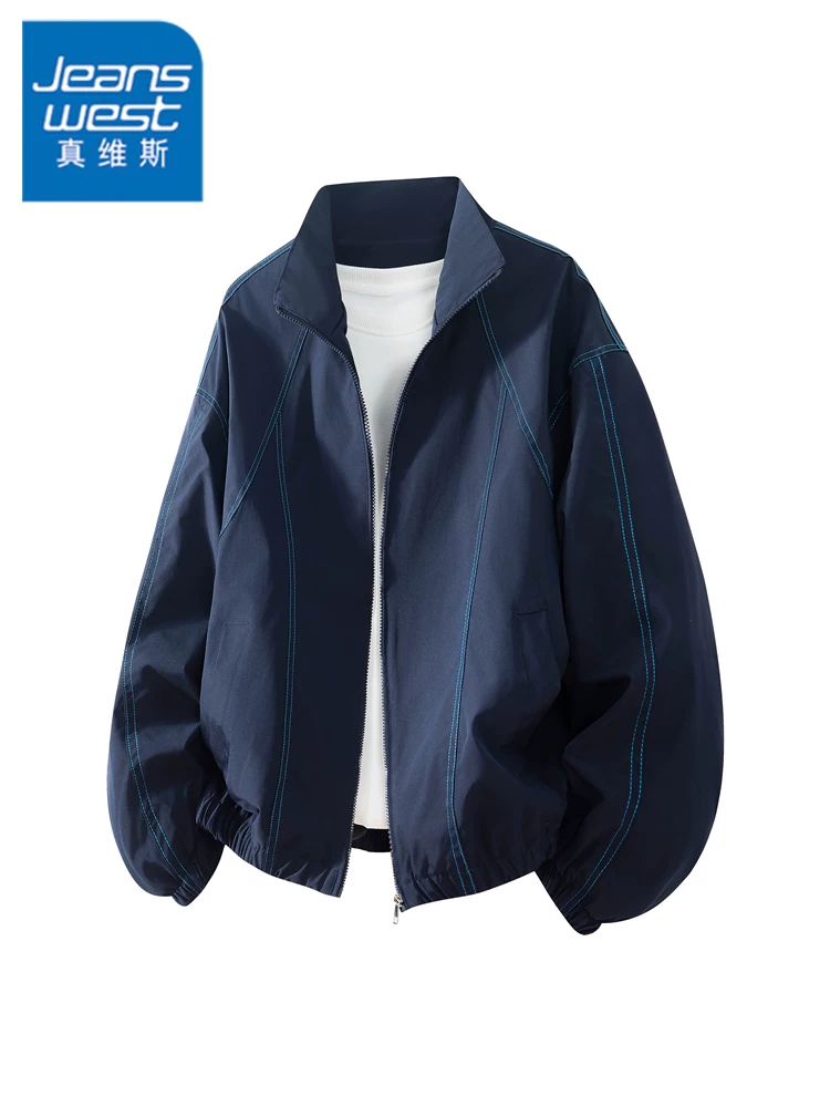 Áo khoác nam Jeanswest dáng rộng, cổ điển, phong cách mới xuân thu 2026, thương hiệu cao cấp, thời thượng, áo khoác ngoài sành điệu và cá tính.