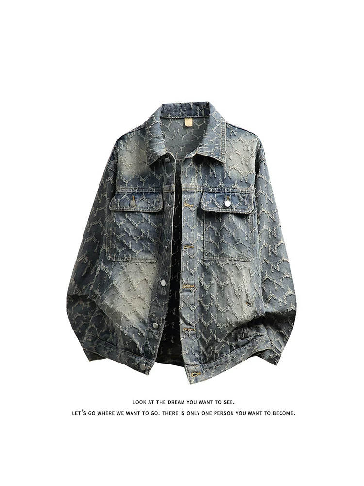 Áo khoác nam Jeanswest phong cách retro Mỹ, kiểu mới xuân thu 2026, áo khoác thời trang cao cấp, cá tính và sành điệu.