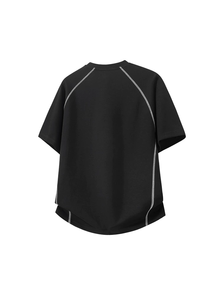 Áo thun cổ tròn kiểu Mỹ của Jeanswest dành cho nam, áo thun mùa hè cao cấp, rộng rãi, thoáng khí, tay lửng.