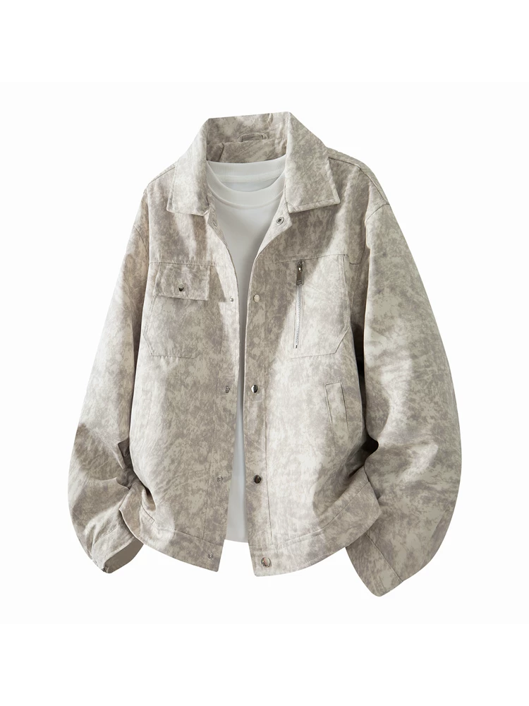 Áo khoác da lộn phong cách retro Mỹ của Jeanswest dành cho nam, mùa xuân thu, áo khoác thời trang cao cấp, rộng rãi, thoải mái.