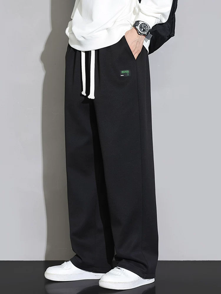 Quần jeanswest ống rộng dáng suông cho nam, mùa xuân thu, thương hiệu thời trang cao cấp, quần dài ống rộng đa năng.