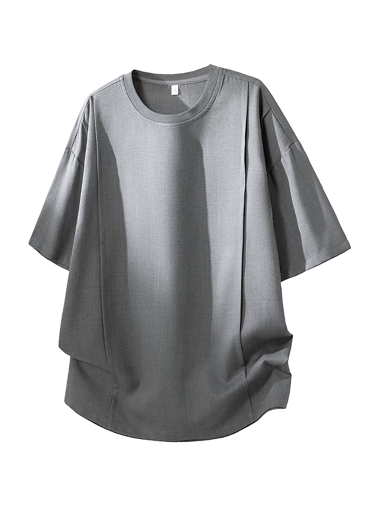 Áo thun cổ tròn nửa tay kiểu Mỹ của Jeanswest dành cho nam, mùa xuân hè, áo thun màu đen dáng rộng, thoáng khí, hợp thời trang.