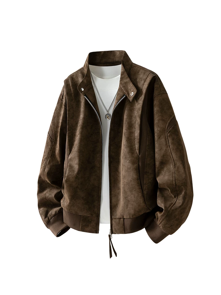 Áo khoác phi công cổ đứng phong cách retro của thương hiệu thời trang cao cấp Mỹ Jeanswest dành cho nam, áo khoác ngoài rộng rãi, đa năng, thoải mái cho mùa xuân và mùa thu.
