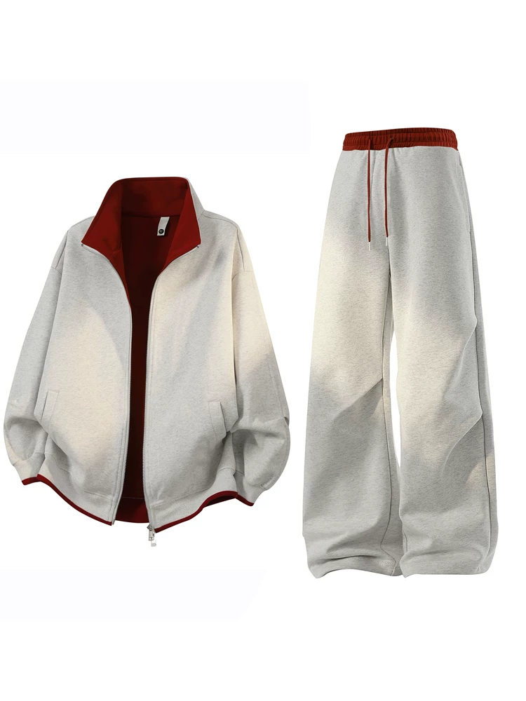 Bộ vest nam Jeanswest kiểu Mỹ, chất liệu dày dặn, cổ đứng, phong cách thường ngày, mẫu mới xuân thu 2026, thương hiệu cao cấp thời thượng, bộ hai món.
