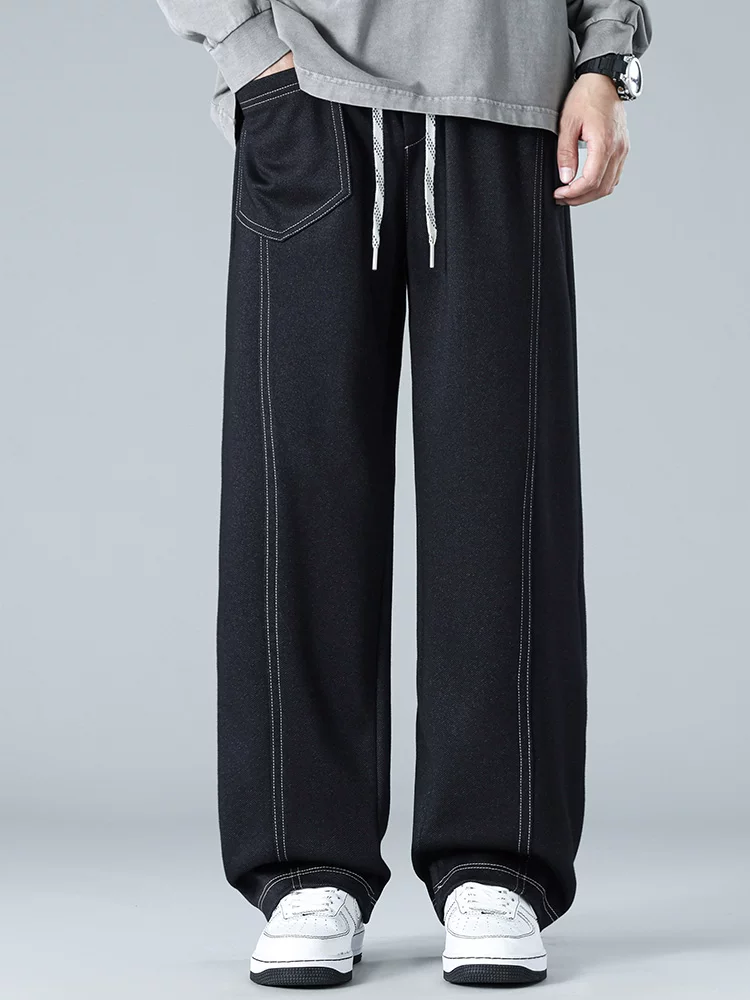 Quần thể thao dệt kim kiểu Mỹ của Jeanswest dành cho nam, thương hiệu thời thượng mùa xuân hè, quần dài dáng rộng cao cấp, cá tính và sành điệu.