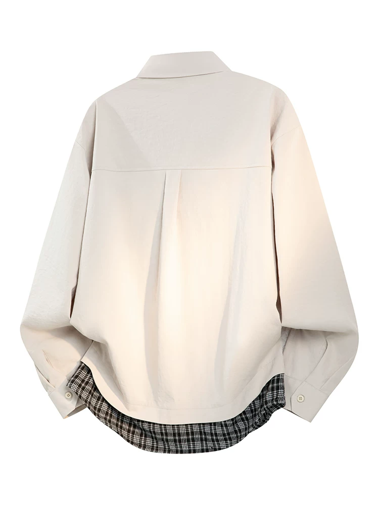 Áo sơ mi cổ bẻ kẻ sọc màu sắc phong cách Mỹ của Jeanswest dành cho nam, áo khoác cao cấp hợp thời trang, phong cách giản dị mùa xuân thu.