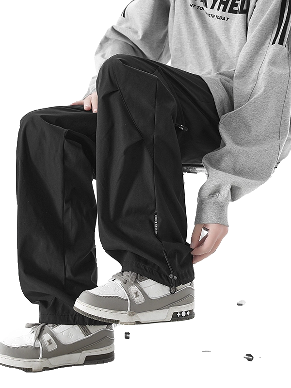 Quần công sở chức năng màu đen của Jeanswest dành cho nam, kiểu dáng mỏng mùa hè với túi lớn, quần dài ống thẳng hợp thời trang theo phong cách Mỹ.