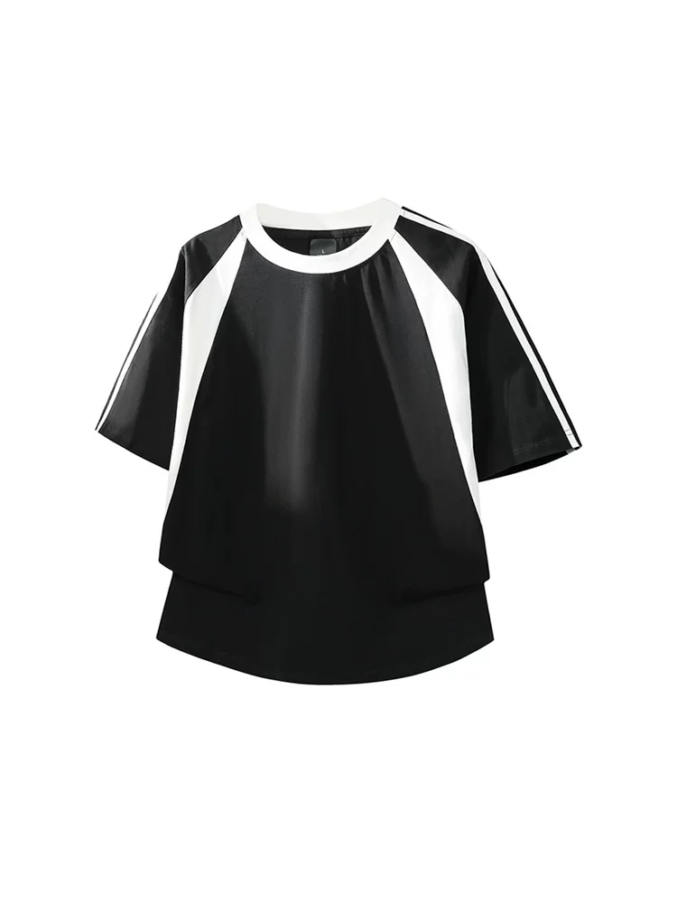 Áo thun nam Jeanswest kiểu Mỹ phối màu, 100% cotton nguyên chất, mẫu mới hè 2026, cao cấp, thoáng khí, tay ngắn.