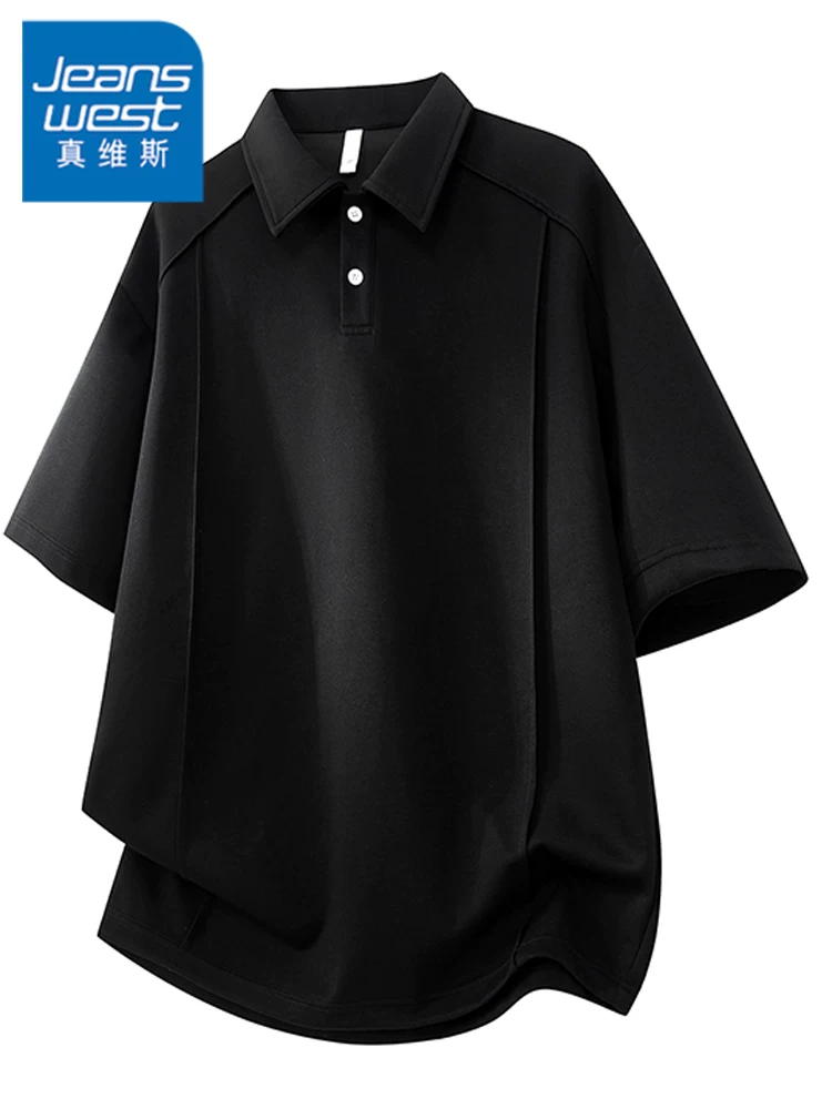 Áo thun nam Jeanswest kiểu Mỹ, thiết kế phá cách, màu trơn, chất liệu thoáng mát, thời trang cao cấp, kiểu dáng POLO.