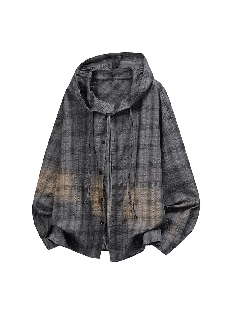 Áo sơ mi có mũ trùm đầu phong cách retro Mỹ của Jeanswest dành cho nam, mẫu mới xuân thu 2026, thương hiệu thời thượng, áo kiểu cao cấp.