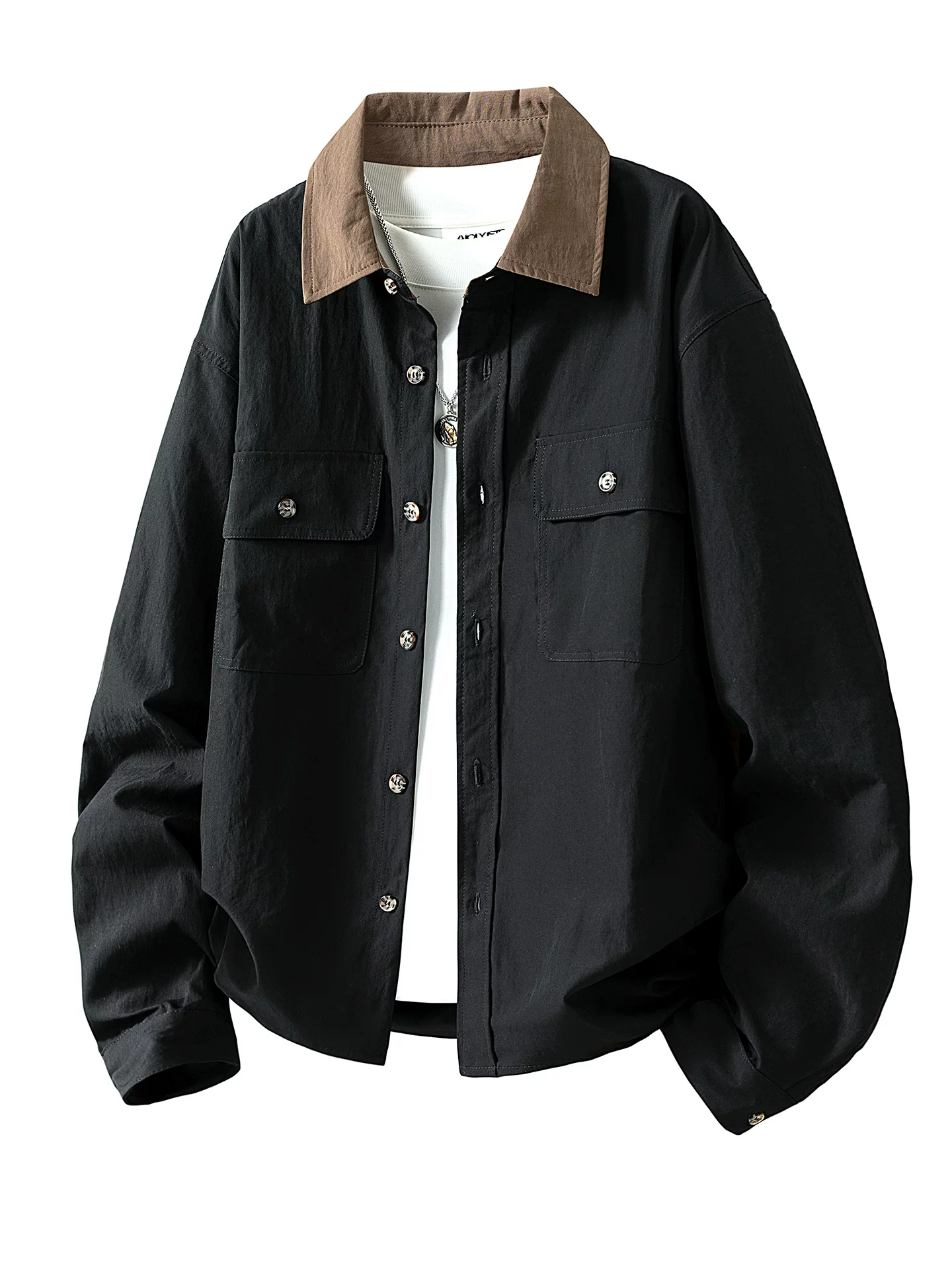 Áo khoác nam Jeanswest cổ điển phối màu, kiểu dáng rộng rãi, mùa xuân thu 2026, mới, phong cách thường ngày.