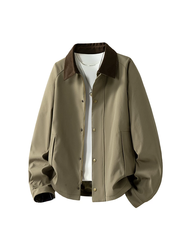 Áo khoác cổ điển kiểu Mỹ của Jeanswest dành cho nam, mùa xuân thu, thương hiệu thời trang cao cấp, dáng rộng, áo khoác đa năng.