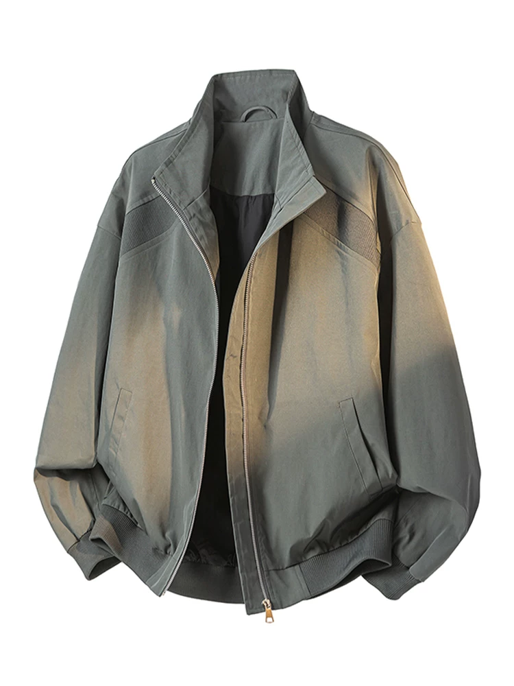 Áo khoác phi công cổ đứng cao cấp Jeanswest dành cho nam, phong cách Mỹ thời thượng mùa xuân thu, kiểu dáng rộng rãi, đa năng, chống gió.