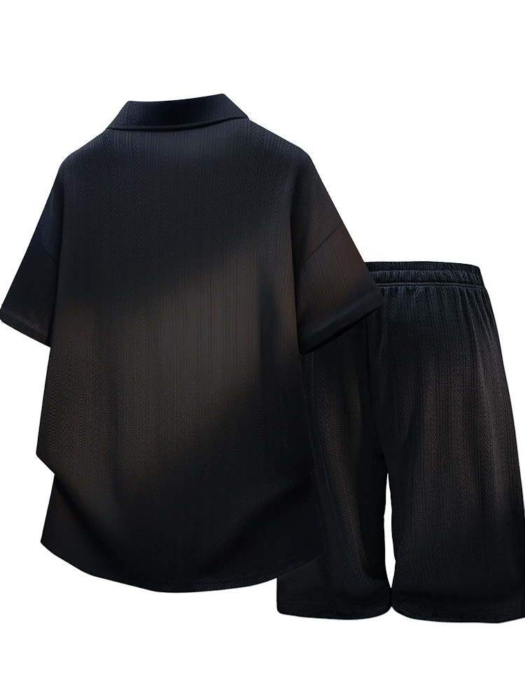 Bộ đồ nam Jeanswest kiểu Mỹ, áo sơ mi ngắn tay phối quần, thiết kế cao cấp, rộng rãi, thời trang, thoáng khí, hai mảnh, mùa hè.