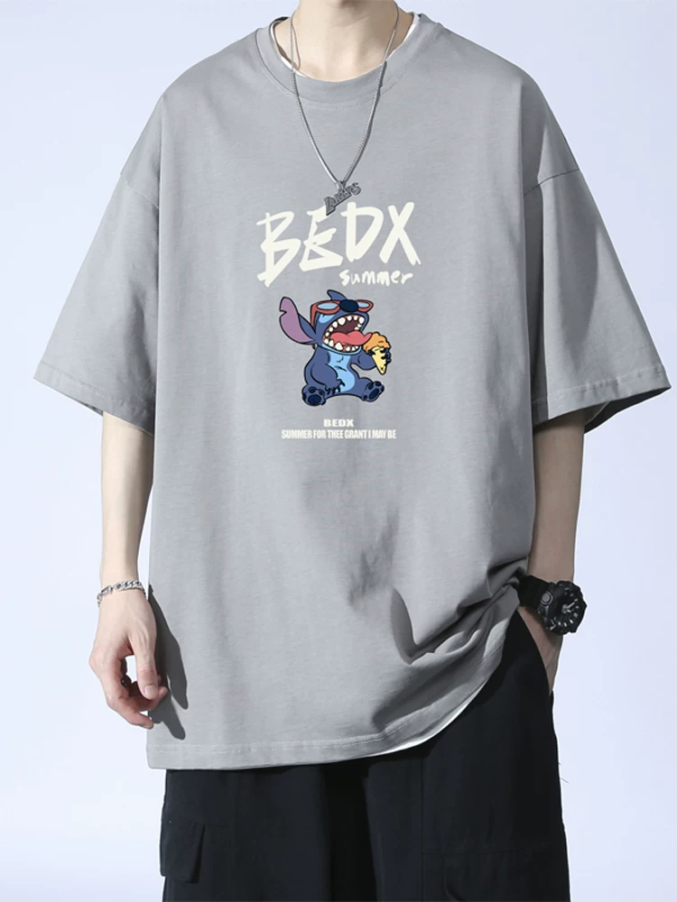 Áo thun nam Jeanswest kiểu Mỹ thời trang, chất liệu cotton nguyên chất, tay ngắn, mẫu mới hè 2025, dáng rộng rãi, đa năng.