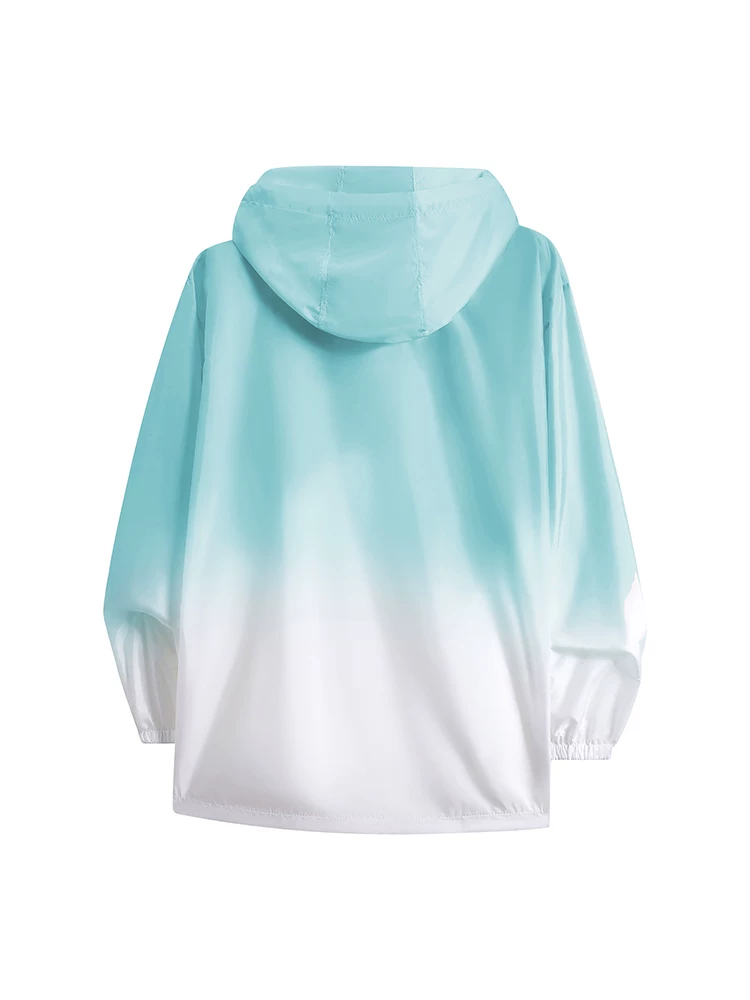 Quần áo chống nắng chống tia UV màu gradient phong cách Mỹ của Jeanswest dành cho nam giới, áo khoác mỏng thoáng khí bằng lụa băng khô nhanh mùa hè.