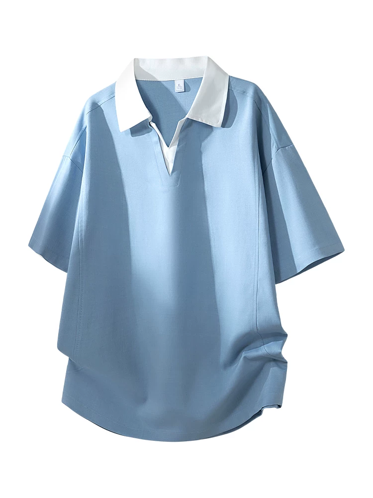 Áo thun ngắn tay kiểu Mỹ của Jeanswest dành cho nam, áo sơ mi POLO dáng rộng, thoáng khí, mùa xuân hè