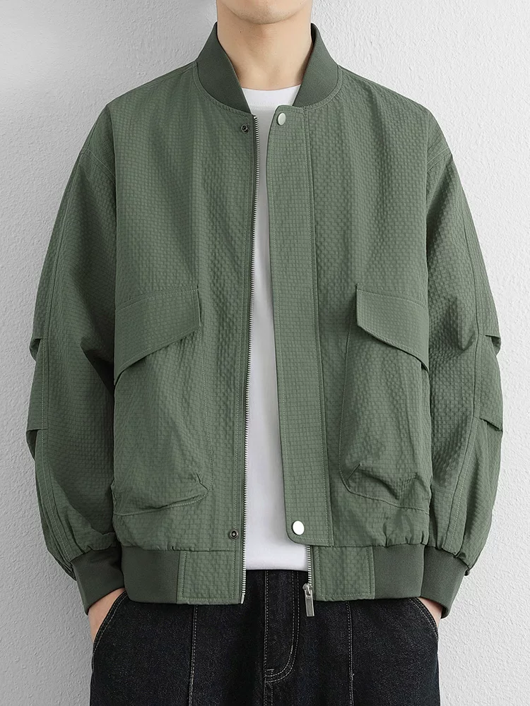 Áo khoác công sở cổ bóng chày Jeanswest dành cho nam, mùa xuân, cảm giác cao cấp, màu trơn, dáng rộng, áo khoác đa năng.