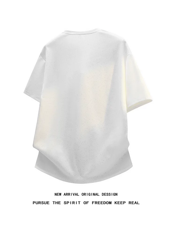 Áo thun cổ tròn họa tiết ngôi sao phong cách Mỹ của Jeanswest dành cho nam, áo thun ngắn tay dáng rộng thời thượng cao cấp mùa hè.