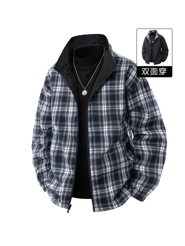 Áo khoác cổ đứng kẻ sọc kiểu Mỹ của Jeanswest dành cho nam, mùa xuân thu, thương hiệu thời thượng cao cấp, áo khoác ngoài sành điệu và cá tính.