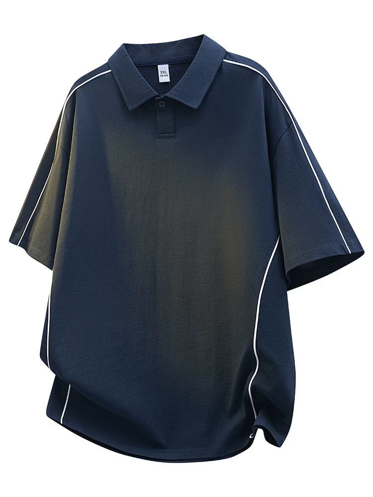 Áo thun ngắn tay có ve áo kiểu Mỹ của Jeanswest dành cho nam mùa xuân hè cao cấp áo sơ mi POLO dáng rộng thông thường