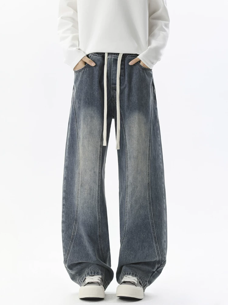 Quần jeans ống đứng dáng rộng phong cách retro Mỹ của Jeanswest dành cho nam, thương hiệu thời thượng mùa xuân thu, quần dài đa năng cao cấp, phong cách thường ngày.