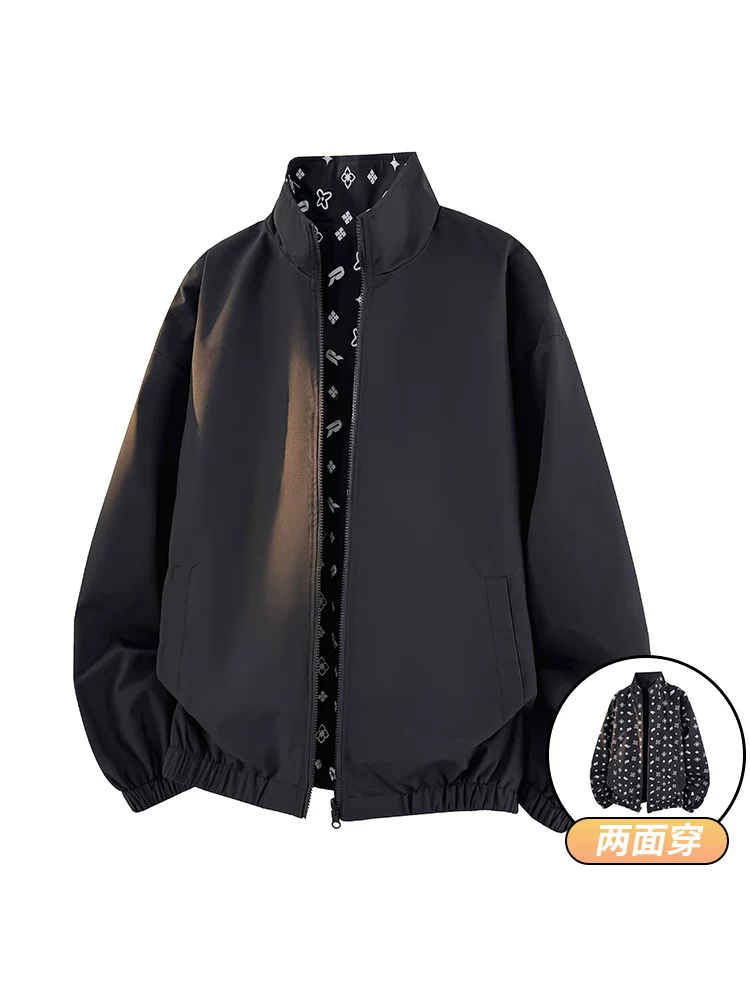 Áo khoác cổ đứng kiểu Mỹ của Jeanswest dành cho nam, áo khoác cao cấp thời trang, dáng rộng, phong cách thường ngày mùa xuân thu.