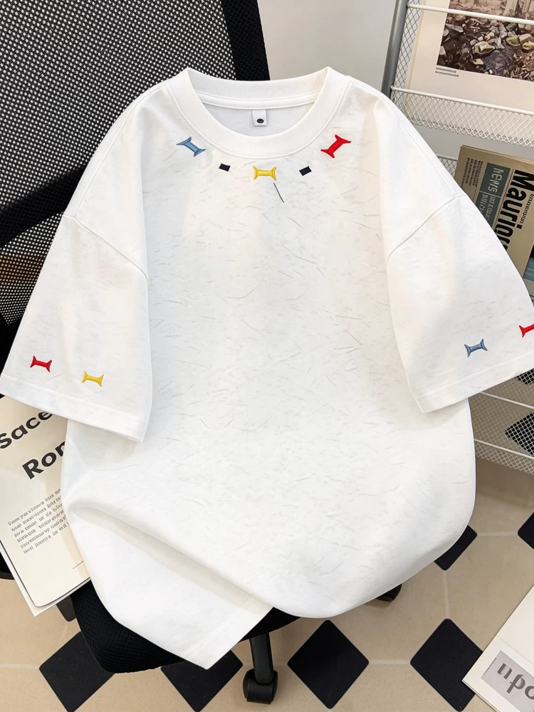 Áo thun ngắn tay cổ tròn phong cách Mỹ của Jeanswest dành cho nam, áo thun thường ngày rộng rãi thoáng khí, thương hiệu thời trang cao cấp mùa xuân hè